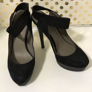 Black heels with ankle strap